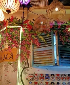 Mẫu Tranh Tường Cây Hoa Giấy