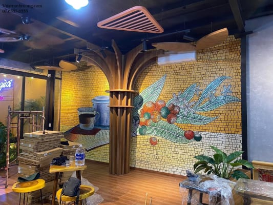 Thi Công Tranh Tường Cho Quán
