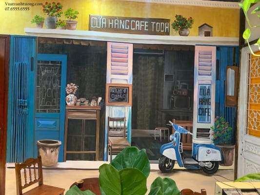 Thi Công Tranh Tường Cho Quán