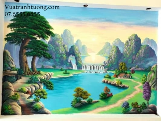 Tranh Tường Vẽ Phong Cảnh