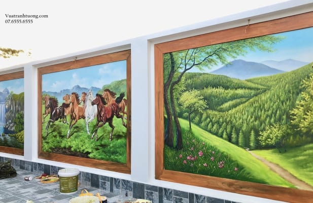 Vẽ Tranh Phong Cảnh Trên Tường