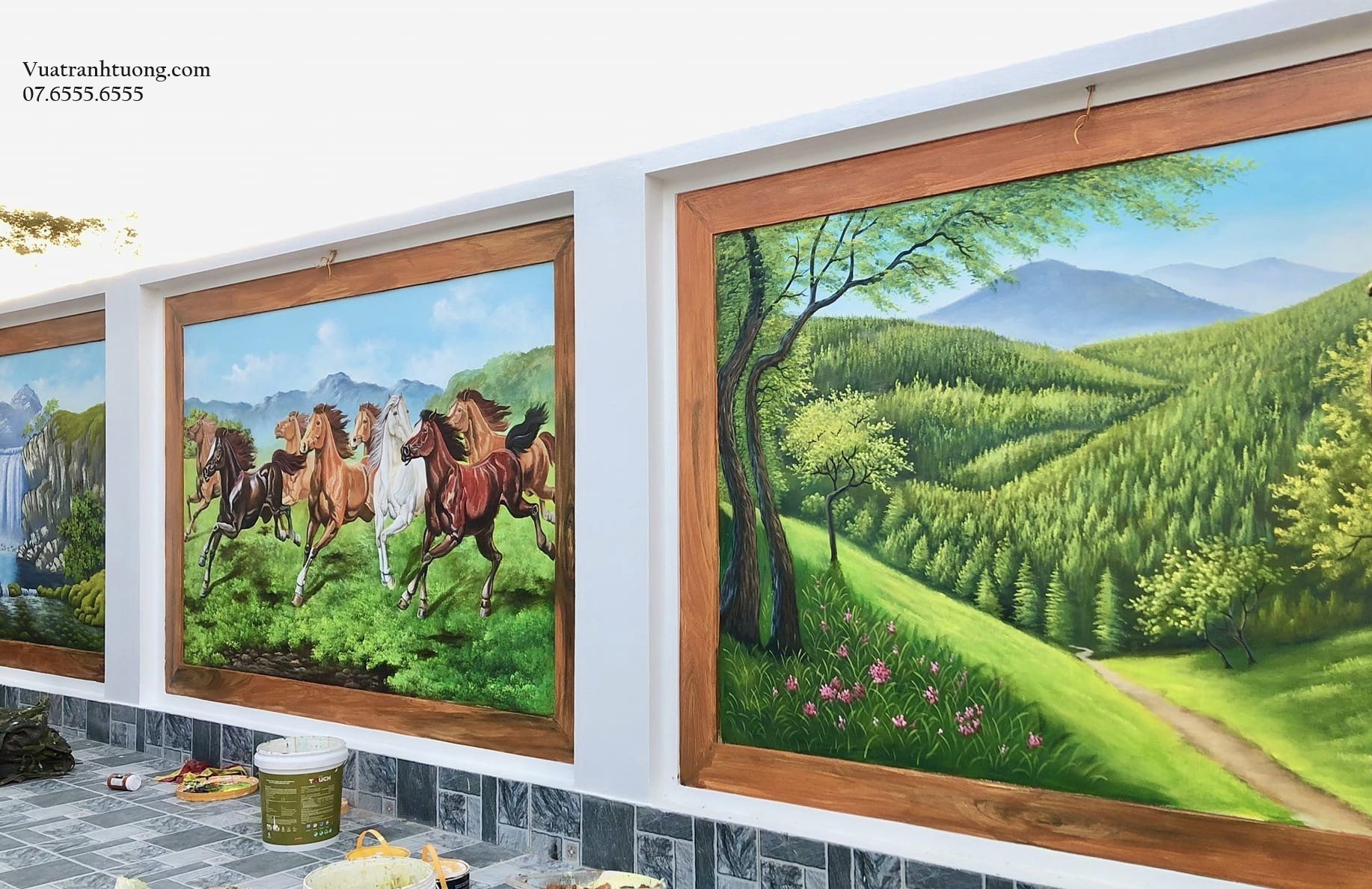 ve-tranh-phong-canh-tren-tuong-3 Vẽ Tranh Phong Cảnh Trên Tường