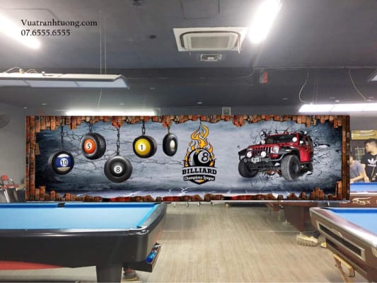 Vẽ Tranh Tường 3D Cho Quán Bida