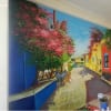 Vẽ Tranh Tường Cây Hoa Giấy 3D