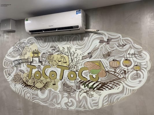 Vẽ Tranh Tường Cho Quán Trà Sữa TocoToco