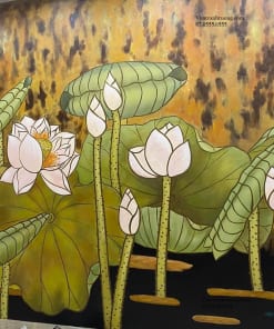 Vẽ Tranh Tường Hình Bông Sen