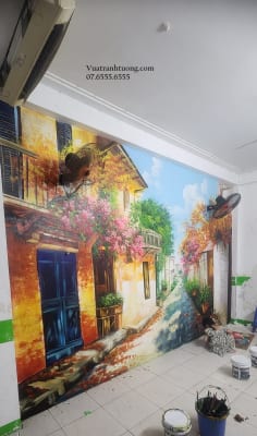 Vẽ Tranh Tường Phong Cảnh Đẹp
