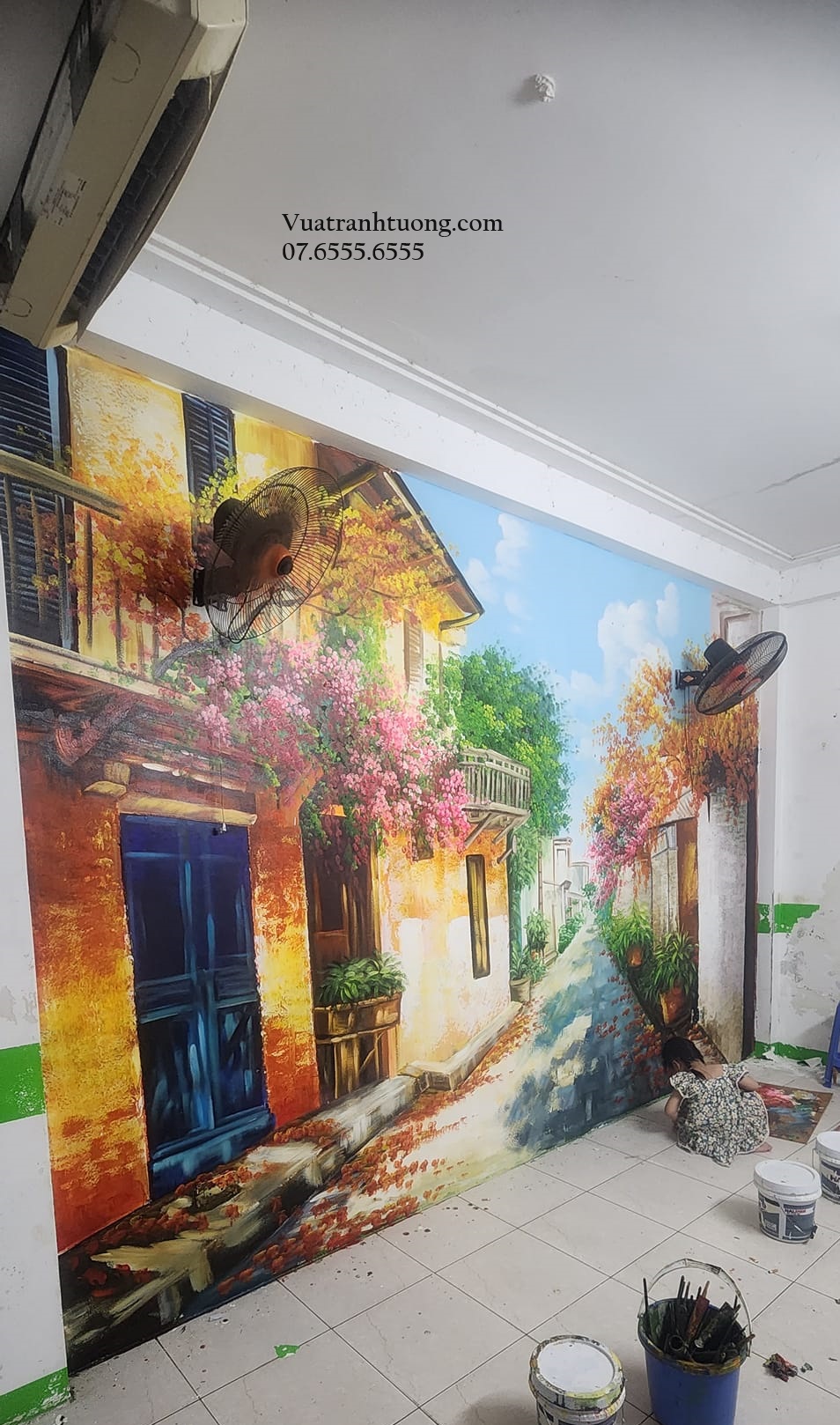 ve-tranh-tuong-phong-canh-dep-1 Vẽ Tranh Tường Phong Cảnh Đẹp