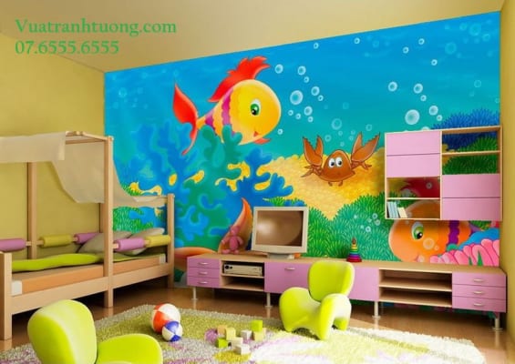 Vẽ Tranh Tường Phòng Ngủ Cho Bé