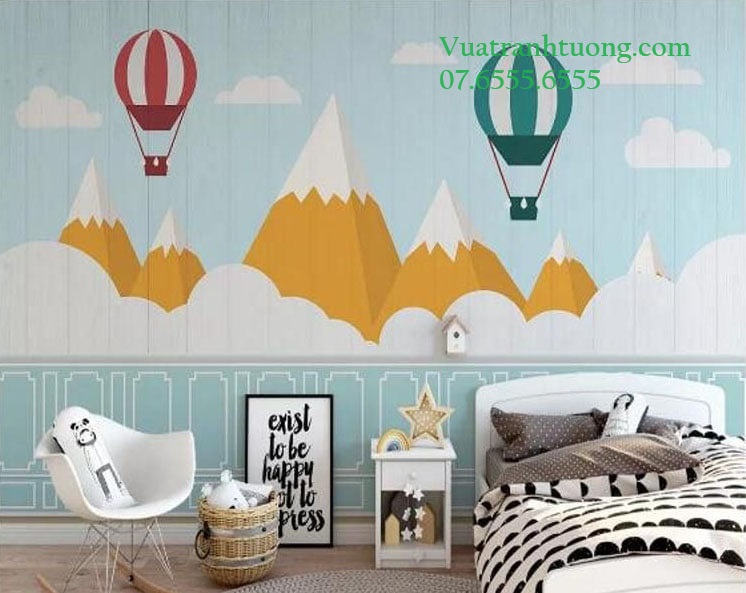 ve-tranh-tuong-phong-ngu-cho-be Vẽ Tranh Tường Phòng Ngủ Cho Bé