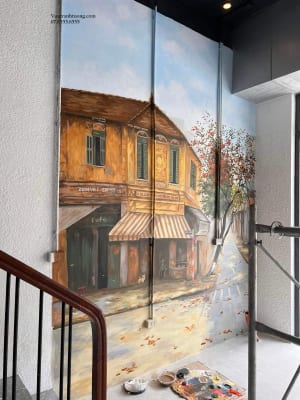 Vẽ Tranh Tường Quán Bánh