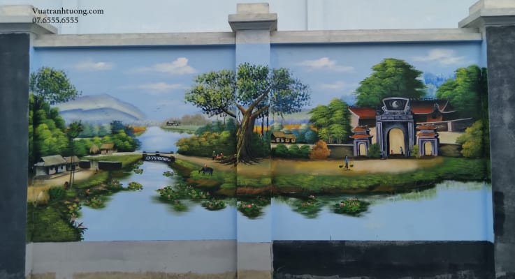 Vẽ Tranh Tường Sân Vườn Tại Hà Nội