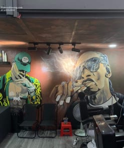 Vẽ Tranh Tường Tiệm Hớt Tóc Barber shop