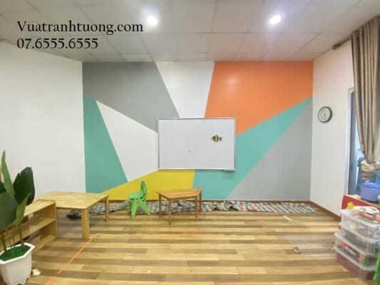 Vẽ Tranh Tường Trung Tâm Ngoại Ngữ
